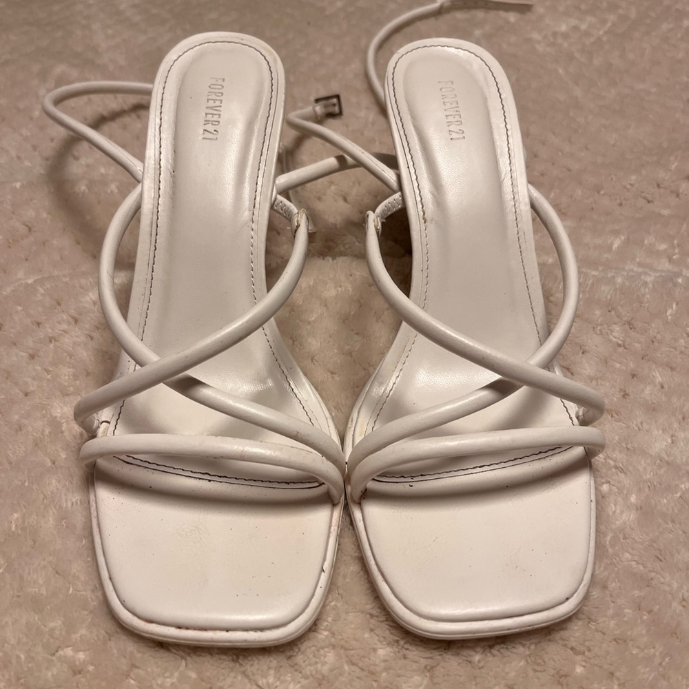 Forever 21 White Strappy Women's Sandals